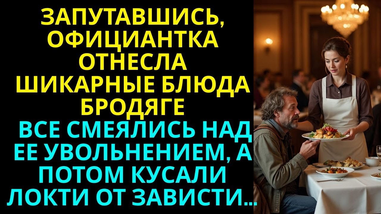 Спутав, официантка отнесла шикарные блюда бродяге… Все смеялись над увольнением, а потом завидовали