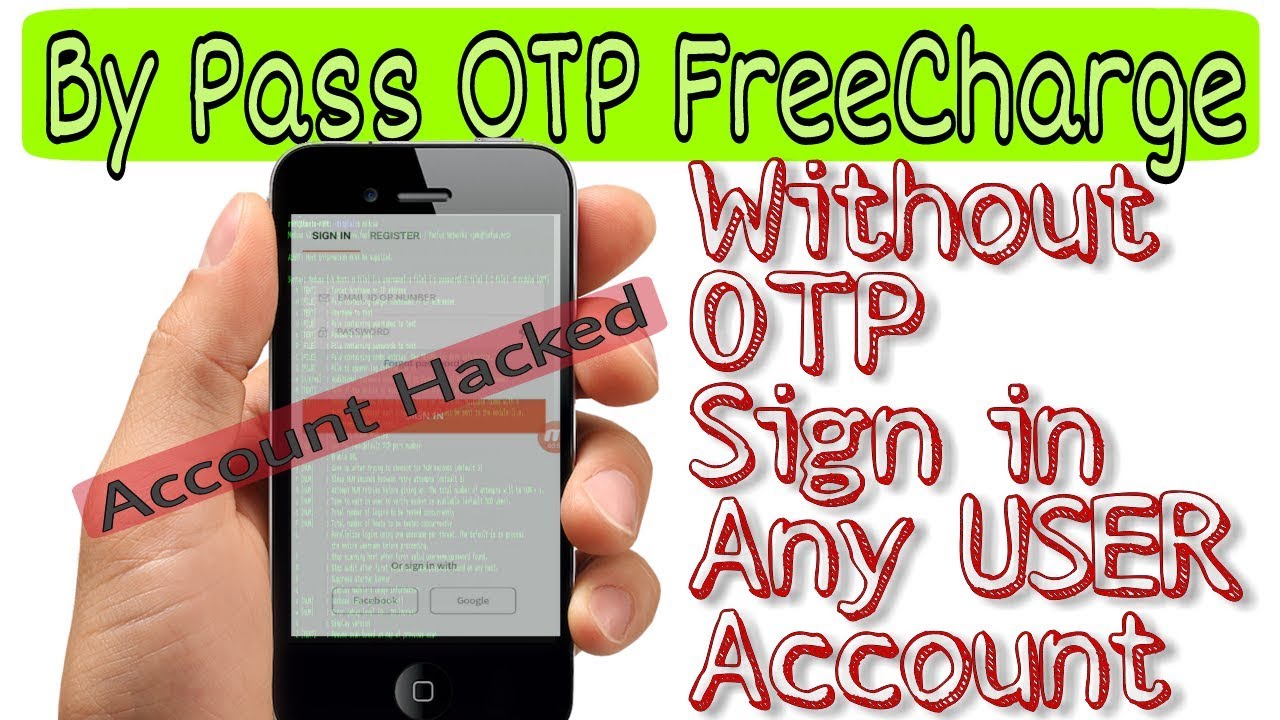 Bypass OTP trick !! Sign in FreeCharge Account Without OTP Account  !! 2018