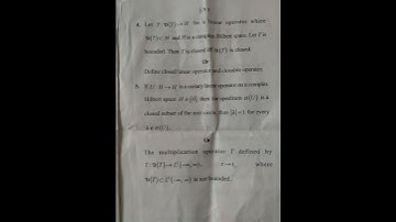 Theory of linear operator 4th semester paper               ( m.sc mathematics)