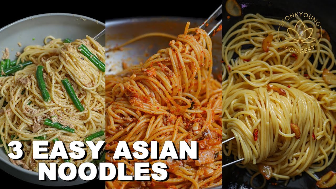 3 EASY Asian Noodle Recipes with Few Ingredients | Seonkyoung Longest