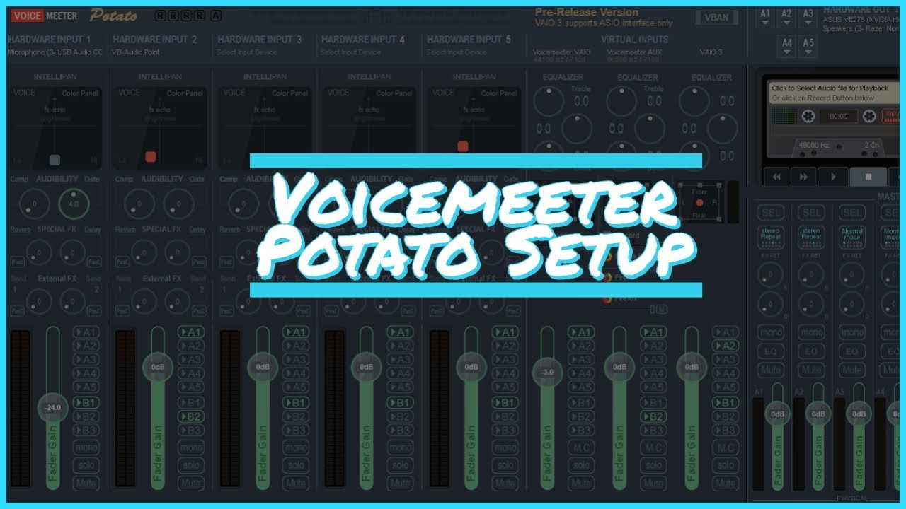 My voicemeeter potato setup for stream YouTube