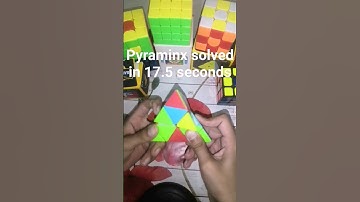 Pyraminx cube solved in 17.5 secs|#cuber #ytshorts #viral #rubikscube #pyraminx