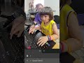 My son learns how to type