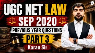 UGC NET Law Previous Year Question Paper | UGC NET Law Question Paper 2020 |UGC NET Law by Karan #3