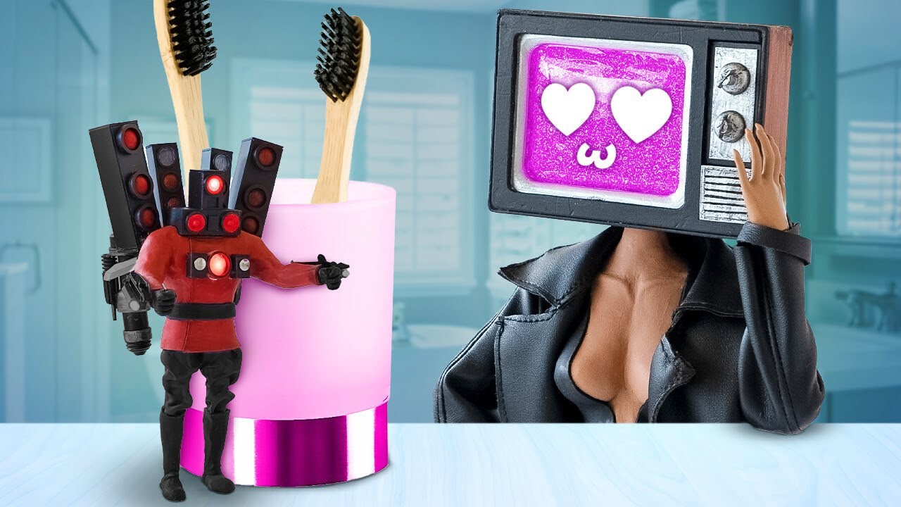 How to Make Titan Speakerman 💖📺 TV Woman Meets Her Love 🤩 Doll Makeovers & Transformations