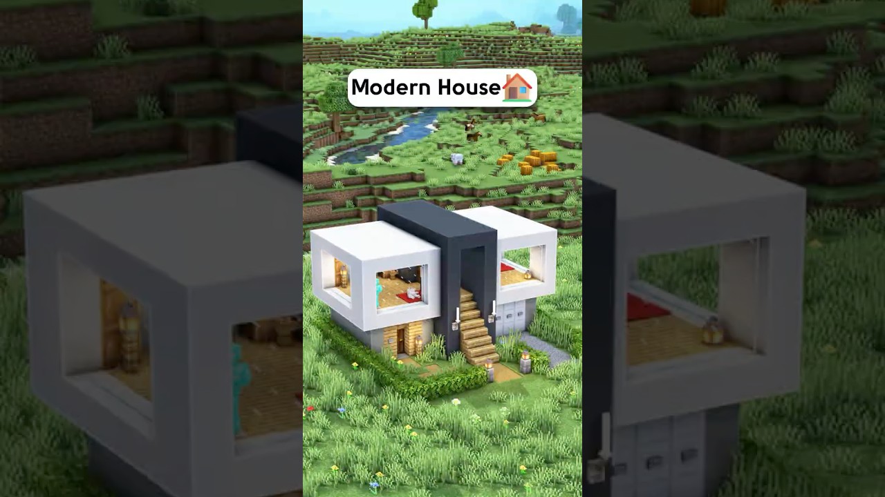Minecraft Easy Modern House 🏠 For Build and No Music