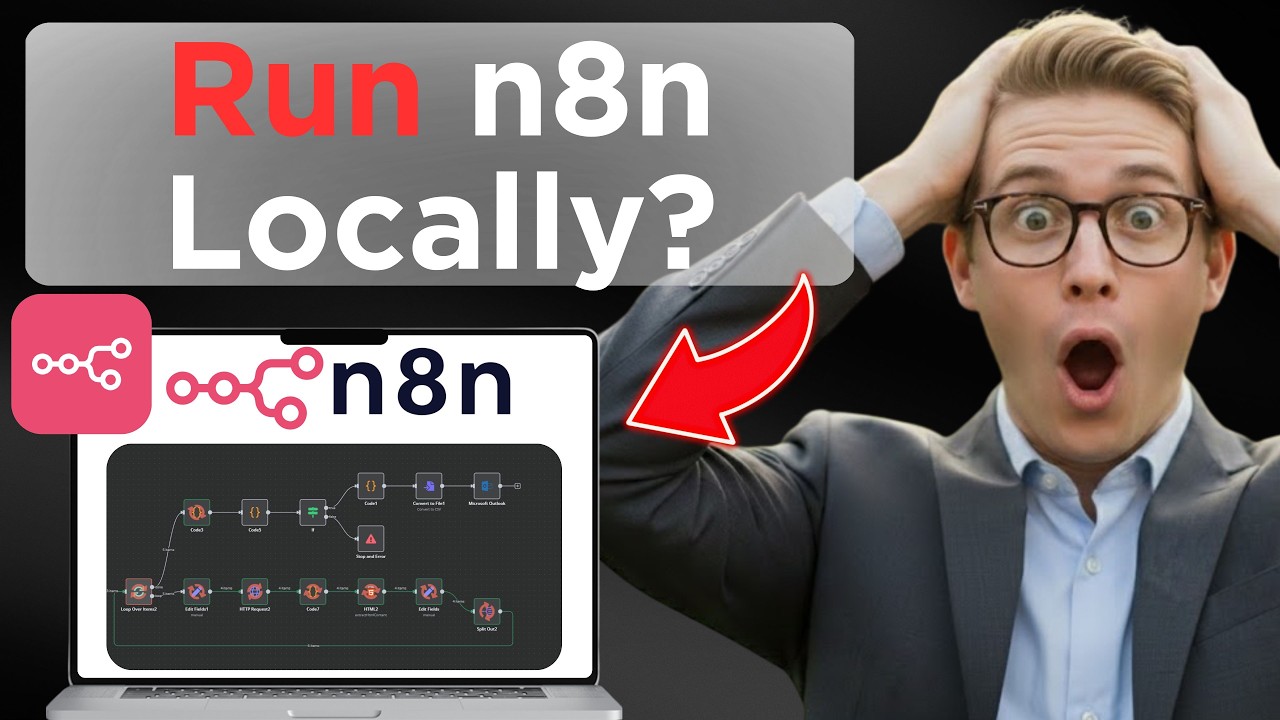 n8n on-premise installation tutorial thumbnail
