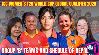 Icc Womens T20 World Cup Global Qualifier 2026 Teams And Shedule Of Nepal