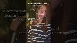 How to look pretty for school 🎀✨ #aesthetic #fyb #2026growth #beautyhacks #beautytips #cleangirl