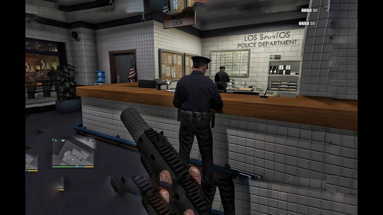 GTA 5 FIVE STAR POLICE STATION MASSACRE/CHASE - YouTube