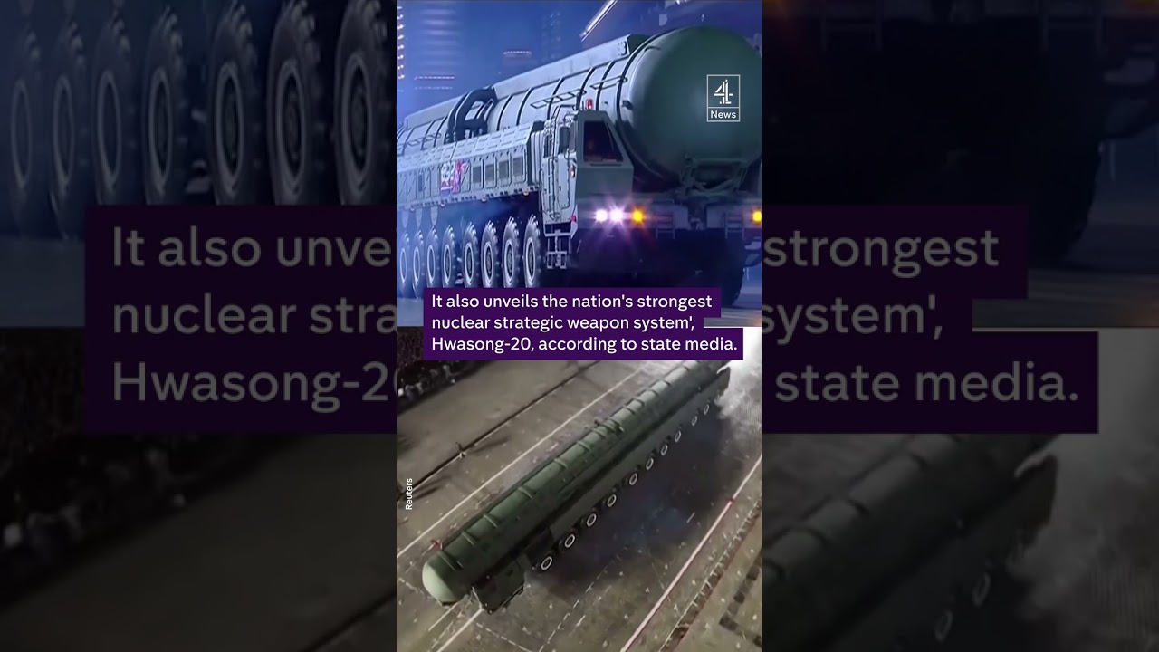 Kim Jong-un shows off North Korea's latest missile weapons at a massive military parade