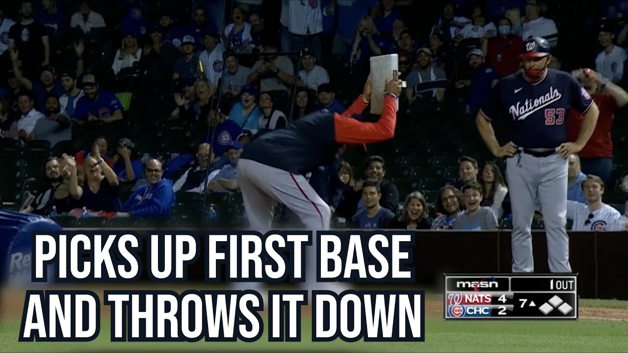 Manager throws first base in protest, a breakdown YouTube