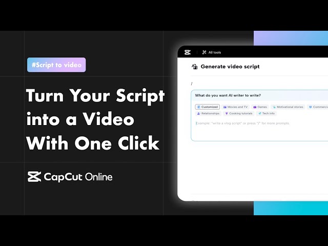 Turn Your Script into a Video With One Click