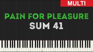 Sum 41 - Pain for Pleasure (Instrumental Tutorial) [Synthesia]