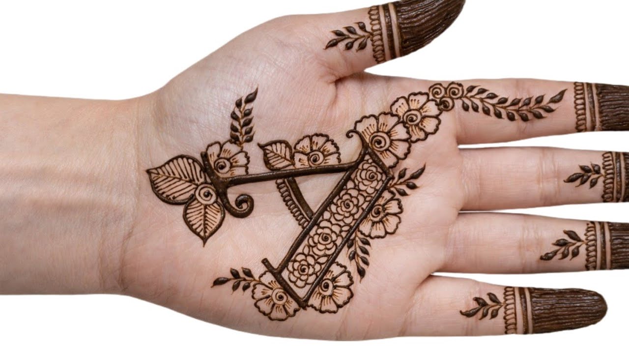 "A" letter Mehndi Design| A letter Tattoo Design| Alphabet Mehndi Design| Mehndi Design 
