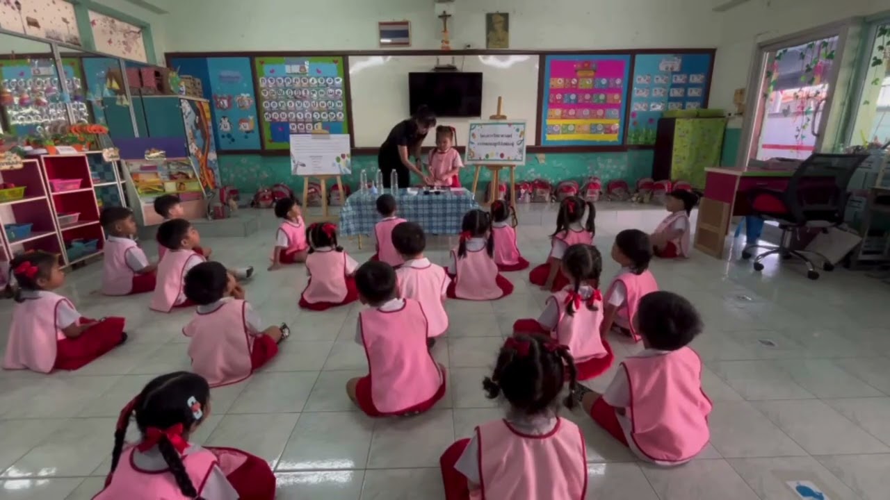โรงเรียนพระหฤทัยสวรรคโลก วิทยาศาสตร์น่าเรียนรู้ ระดับชั้นปฐมวัยปีที่ 1 ลูกโป่งฟองฟู