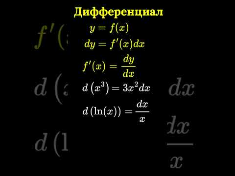 Дифференциал функции #math #derivatives #differentiation