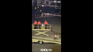 Houston-bound United Airlines plane clipped by another United plane in New York