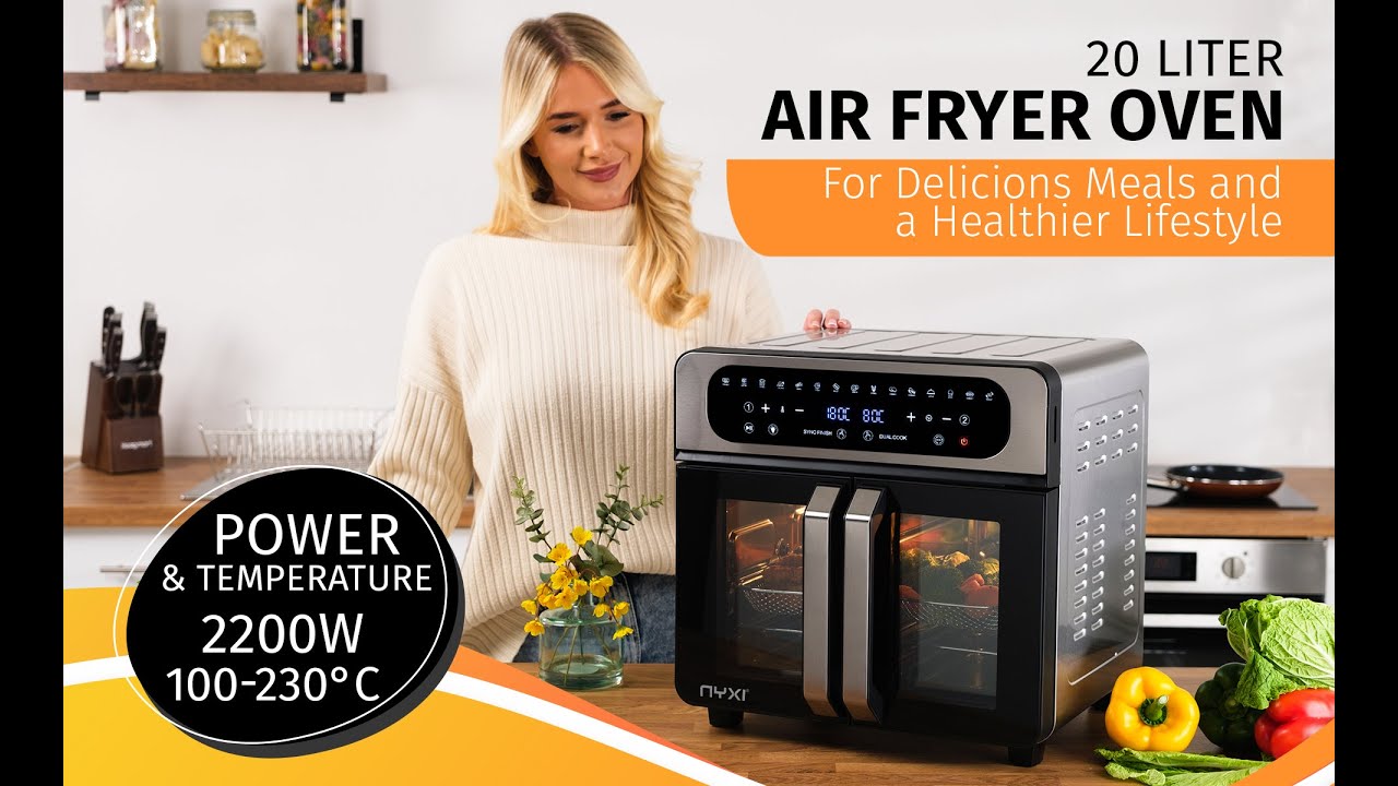 キッチン家電 YURI Nyxi | 20L Air Fryer Oven Dual French Doors & 13 Cooking Modes for