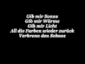 Gib mir Sonne - Rosenstolz (lyrics)