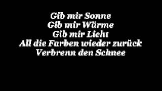 Gib mir Sonne - Rosenstolz (lyrics) chords