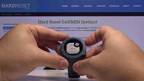 How to Reset Settings in GARMIN Instinct – Restore Configuration
