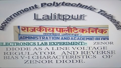 Zener diode as a line voltage regulator and reverse bias characteristic of zener diode.