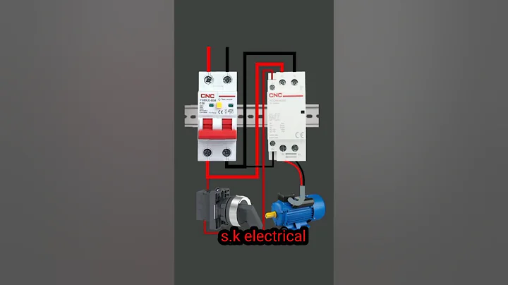 2 pole contactor with selector switch #electricalshort #shorts