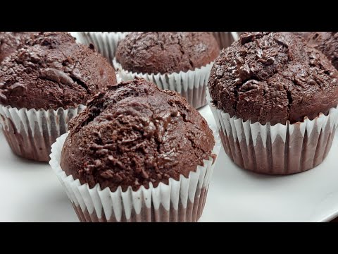 No eggs! No butter! Soft and fluffy chocolate muFFINS! how to make muffins