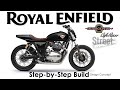 Royal Enfield Interceptor 650 Street Tracker. Design concept, animated step-by-step modifications