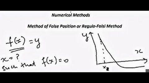 Method of False Position or Regula-Falsi Method (Numerical Methods)