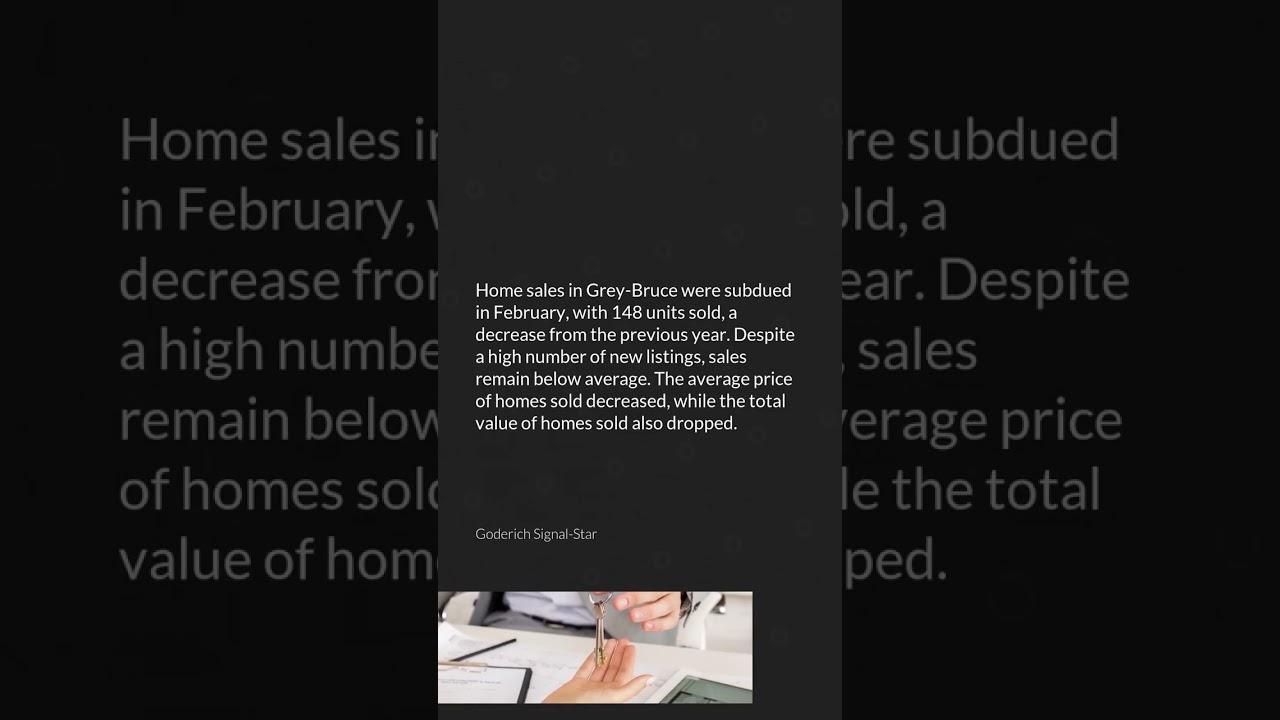 Grey-Bruce home sales dip slightly, with more homes on the market