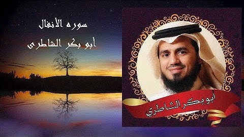 سوره الأنفال بصوت يساعدك على الاسترخاء والنوم العميق - الشيخ أبو بكر الشاطرى