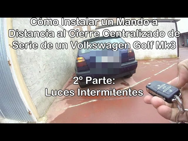 Como Instalar un Mando a Distancia al Cierre Centralizado de un Volkswagen  Golf Mk3. 2º PARTE 