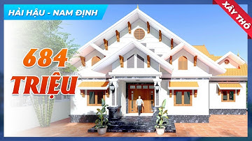 Mẫu Nhà Vườn Mái Thái Hiện Đại Xây Thô 684 TRIỆU Nổi Bật Nhất Tại Huyện Hải Hậu Tỉnh Nam Định