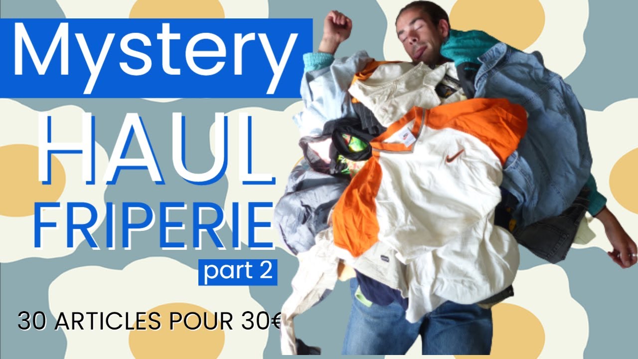 MON COPAIN NOTE MON SHOPPING EN FRIPERIE (il me termine)💕 haul + try on 🛍️ | MYSTERY BAG EPISODE 2