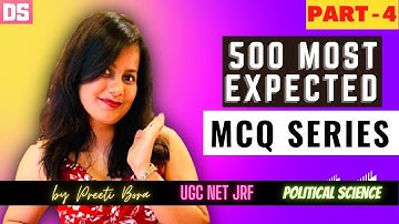 500 Most Expected MCQs for NTA UGC NET JRF Political Science 🔥