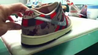 Fake vs real Nike sb freddy krueger 