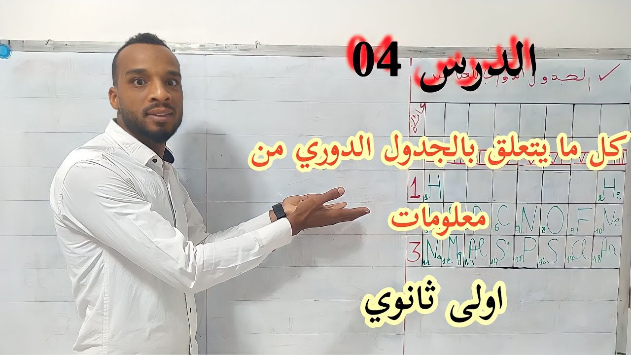 الدرس04⏪ أقوى ملخص على الجدول الدوري للعناصر سنة اولى ثانوي جدع مشترك علوم وتكنولوجيا في الفيزياء 📝📝