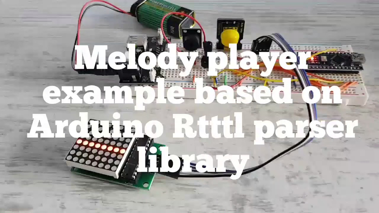 Melody player based on Arduino Rtttl parser library - YouTube