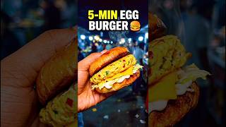 5-Min Ultimate Egg Burger Recipe! ?? #shorts #streetfood