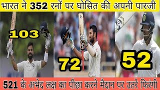 India Vs England 3Rd Match Ind 3527 Kohali Century Pandya Fifty Pujara Fifty