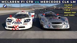 Gran Turismo 7 Drag Race: McLaren F1 GTR vs Mercedes-Benz CLK LM