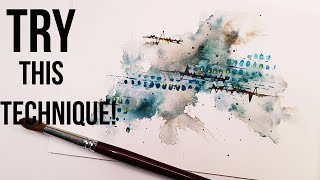 Stamping with watercolors-  the coolest technique ever!
