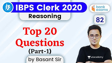 6:00 PM - IBPS Clerk 2020 | Reasoning by Basant Tripathi | Top 20 Questions (Part-1)