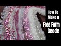 28. My VERY FIRST Free Form Geode! / A Challenge by the Frugal Resinista💗