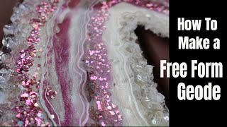 28. My VERY FIRST Free Form Geode! / A Challenge by the Frugal Resinista💗