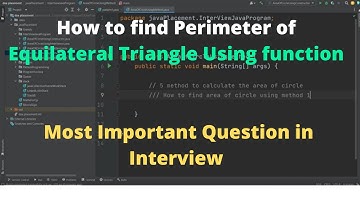How to find Perimeter of Equilateral  Triangle Using function | Most Important Question in Interview