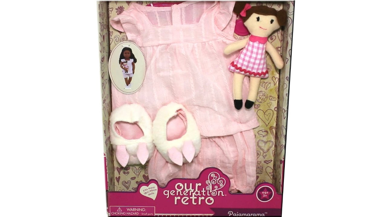 Our Generation Retro Pajamarama Outfit Set 18 Inch Doll Playset Unboxing Review