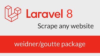 Scrape a website in laravel (weidner-goutte package)